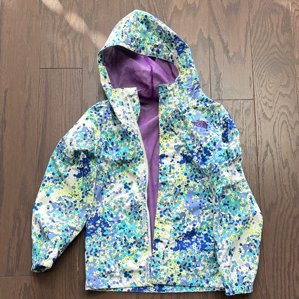 The North Face Flowered Violet Rain Jacket